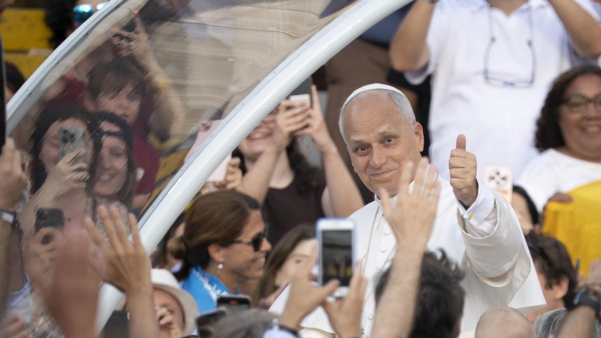 Vigilia del Papa León XIV en el Estadio Olímpico Lluís Companys. Barcelona, 9 de junio de 2026. Fotografía de Ferran Nadeu