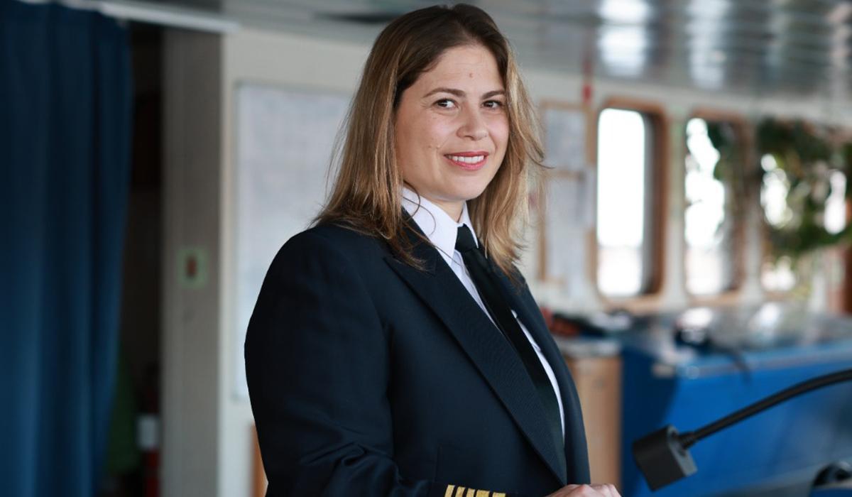 Imagen de la Capitana del buque 'Ciudad de Palma', Carmen Santón