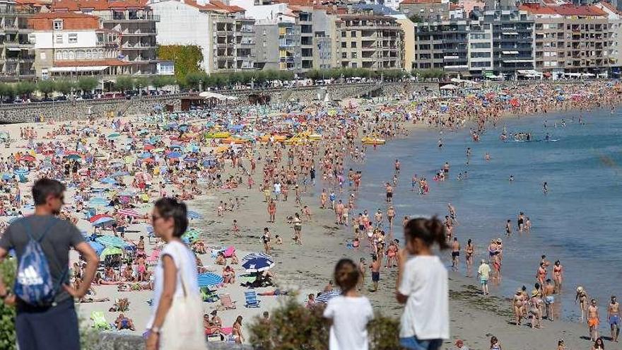 Playa de Silgar, en Sanxenxo. // G. Santos