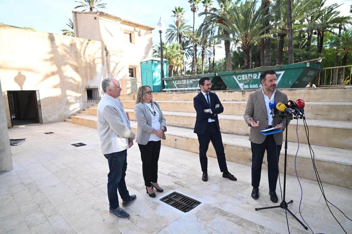 Presentación del proyecto de musealización del Molí del Real que el alcalde de Elche asegura que abrirá sus puertas en noviembre
