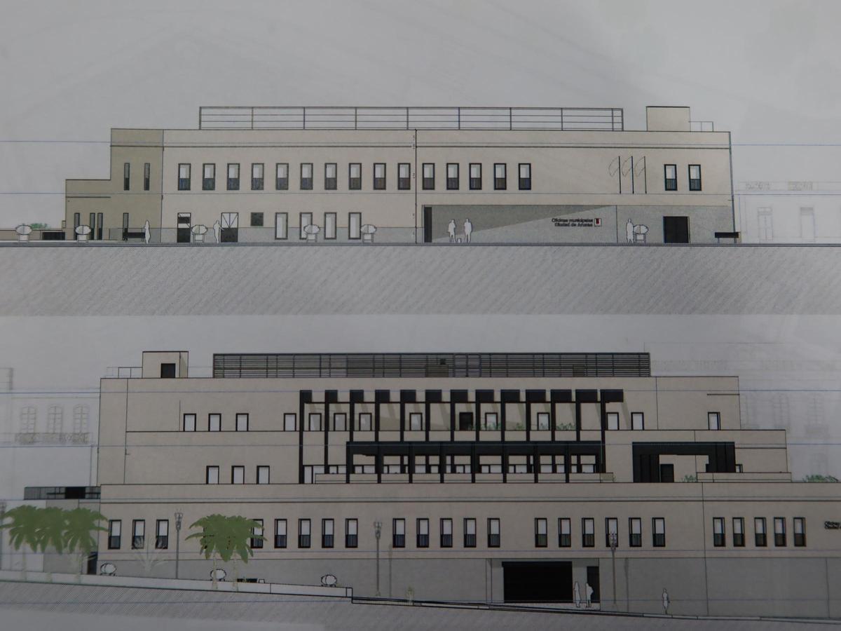 Proyecto de las futuras oficinas de Arucas.