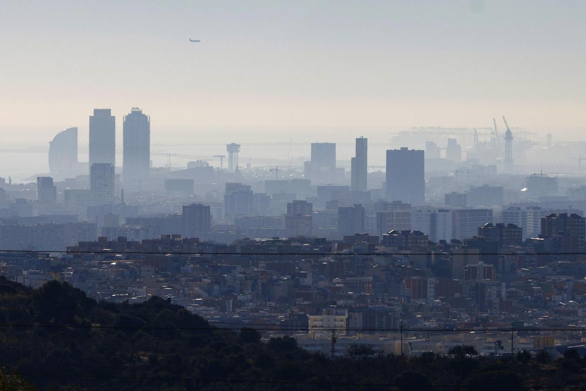 Mañana polucionada en Barcelona, el pasado diciembre