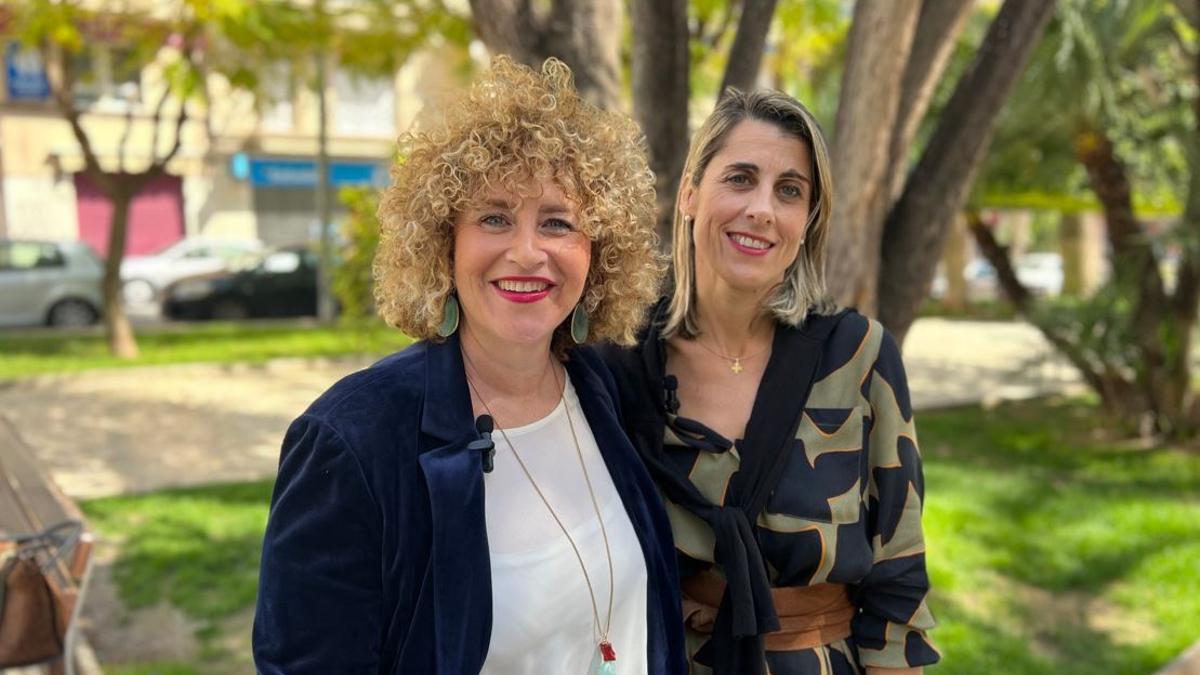 Mónica San Emeterio junto a la candidata del PP, Lourdes Aznar