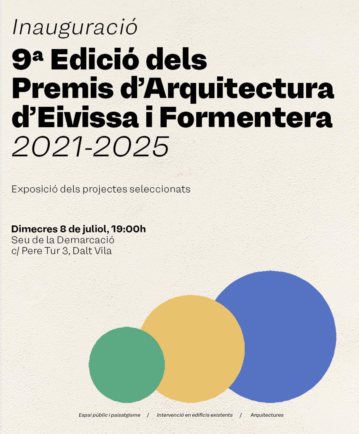 Cartel de la inauguración de los premios