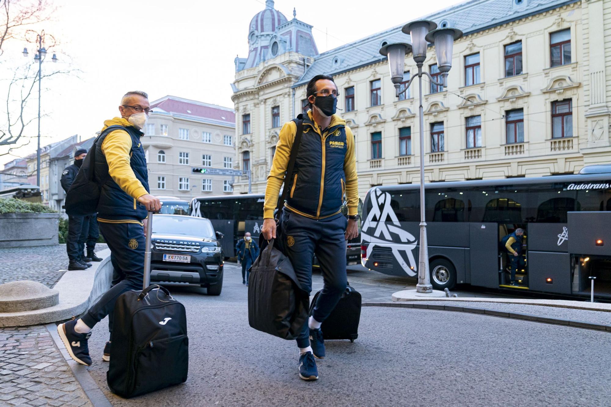 Así ha sido la llegada del Villarreal a Zagreb para jugar la Europa League