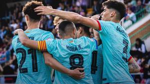 El Barça Atlètic festejó un triunfo muy eficaz y brillante en Teruel