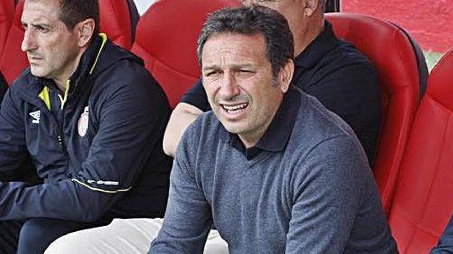 Eusebio Sacristán, durant la victòria contra el Sevilla de diumenge passat a Montilivi.