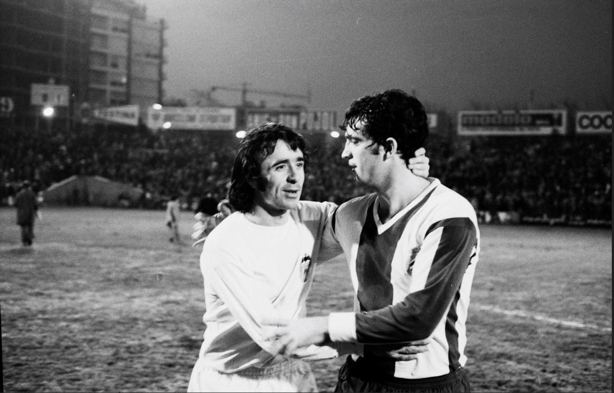 Lico, en un partido contra el Espanyol de la temporada 71-72.