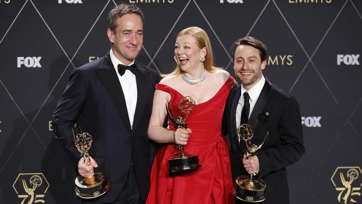 Matthew Macfadyen, Sarah Snook i Kieran Culkin, actors de Succession