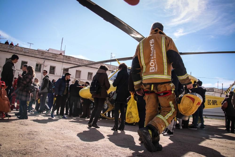 Un simulacro muy real para público escolar de Alcoy