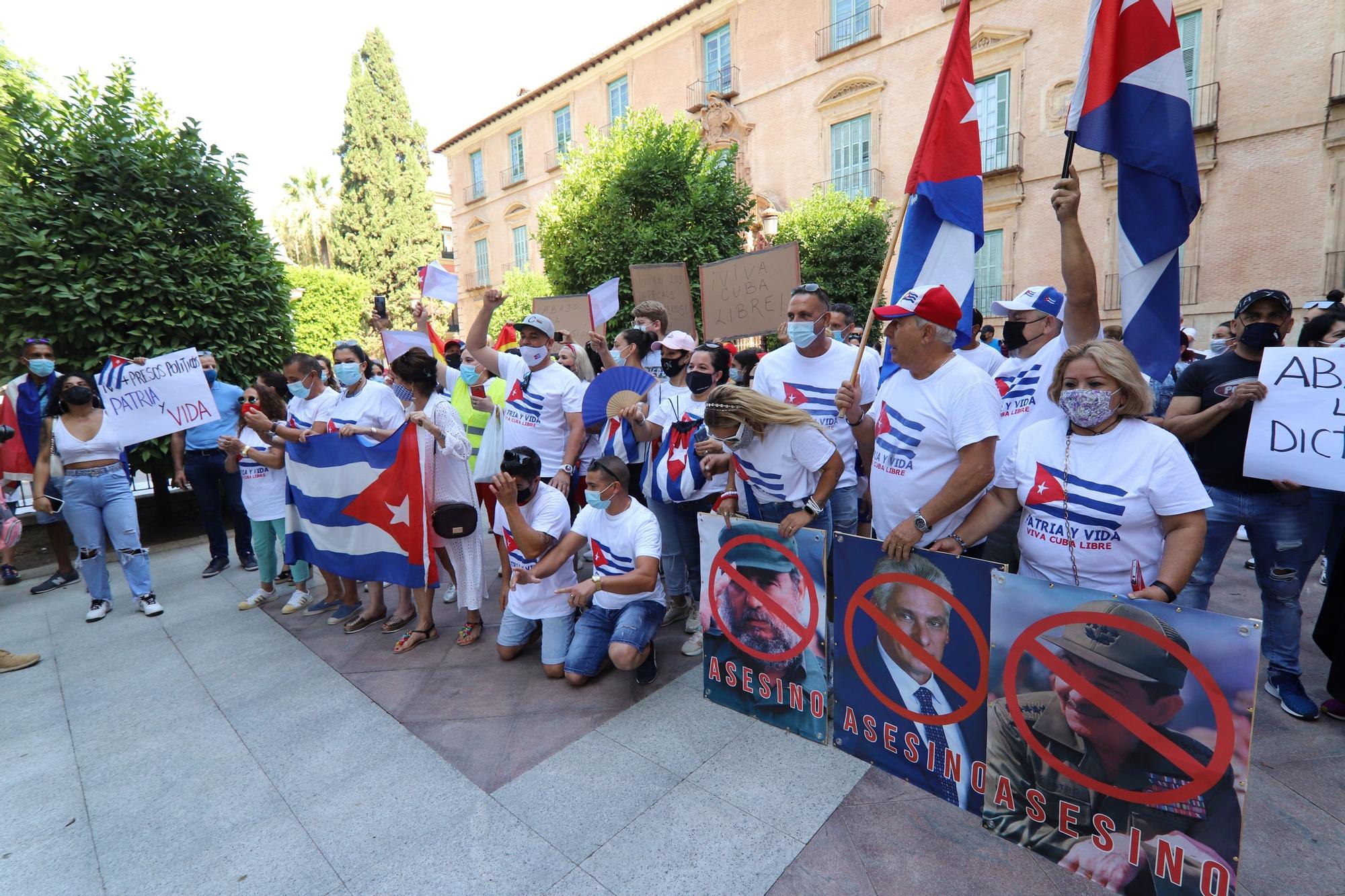 Manifestación de cubanos en Murcia