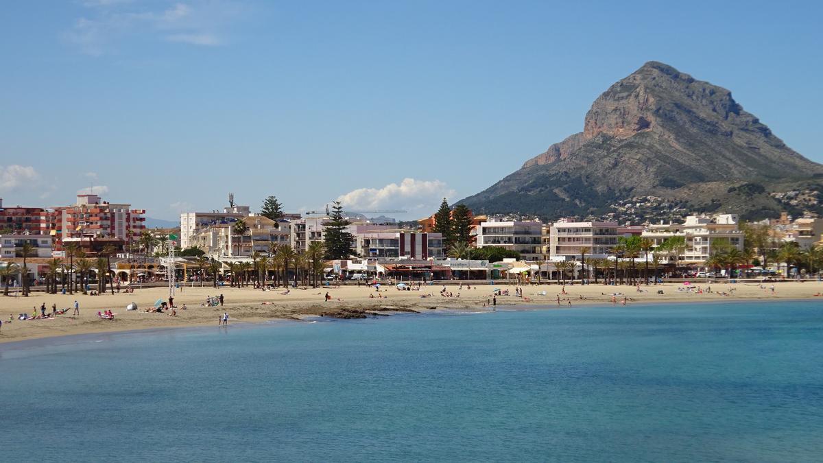 La playa del Arenal de Xàbia, este lunes