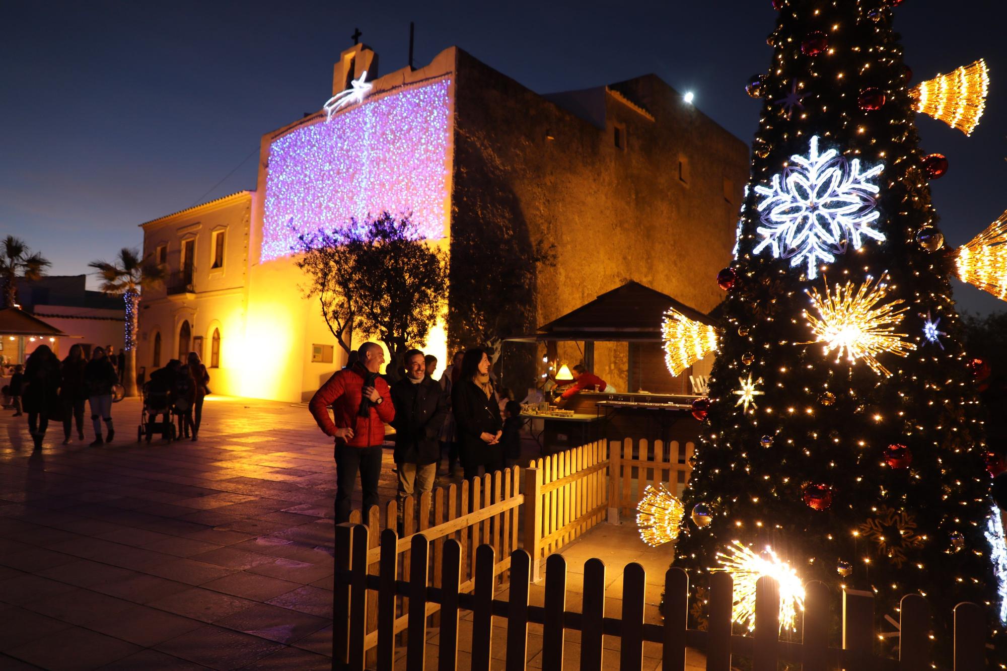 Encendido de las luces de Navidad en Formentera.