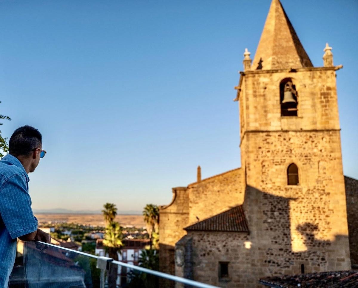 Vistas a Santiago desde la terraza del Hilton.
