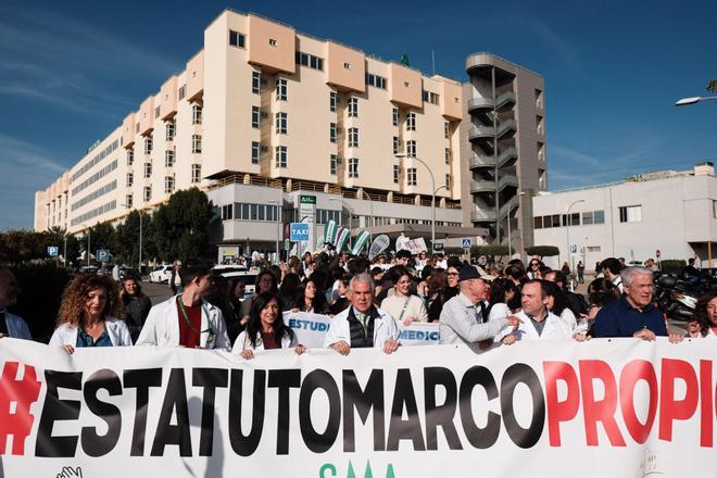 Protesta contra el proyecto del Estatuto Marco