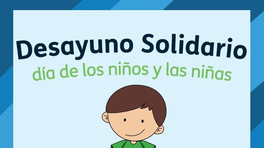 Cartel promocional del desayuno solidario en favor de los niños con cáncer organizado en el centro de educación infantil de la Aldehuela en Zamora.