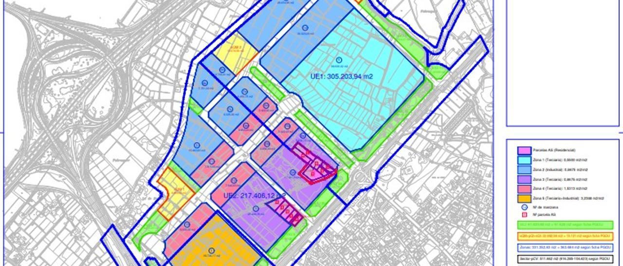 Plano del parque empresarial