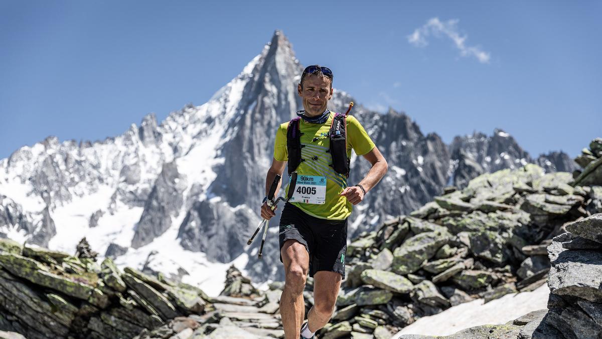 Franco Collé durante una prueba de ultra trail