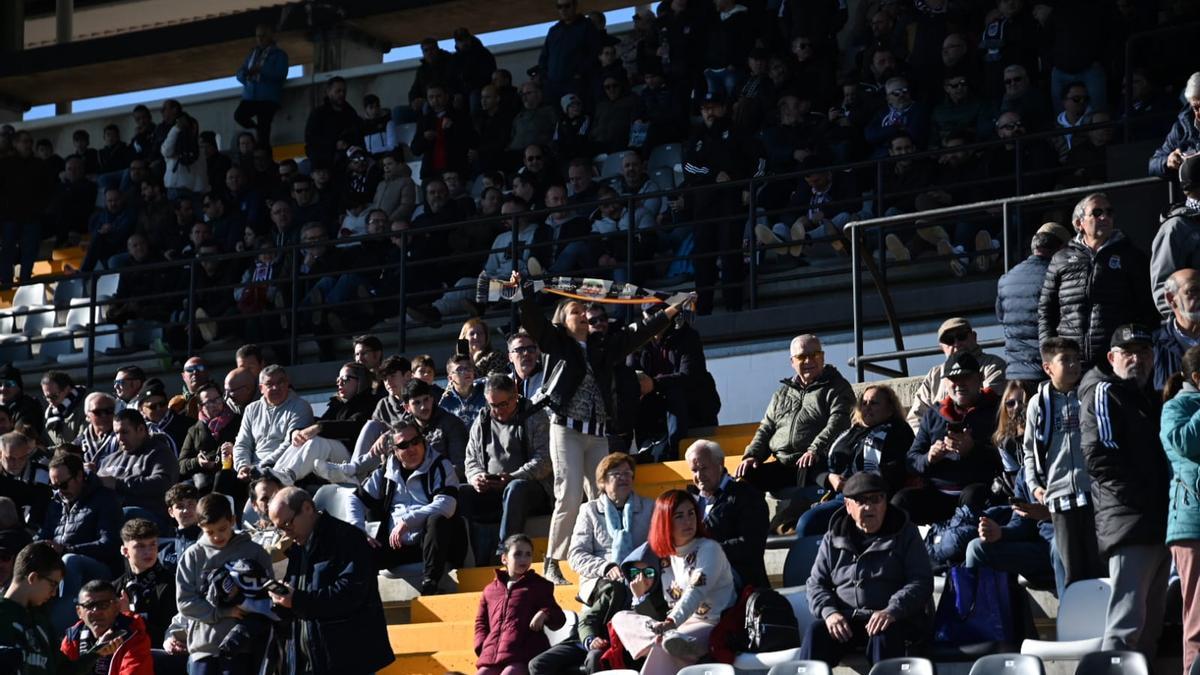 La grada del Nuevo Vivero, durante un partido del Badajoz