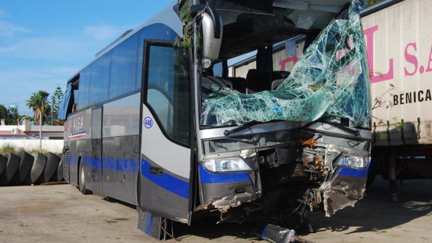 Estado en el que quedó el autobús