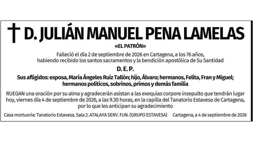 D. Julián Manuel Pena Lamelas