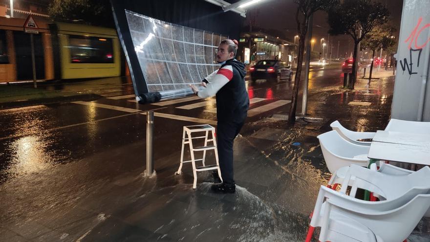 Llueve con intensidad en La Laguna