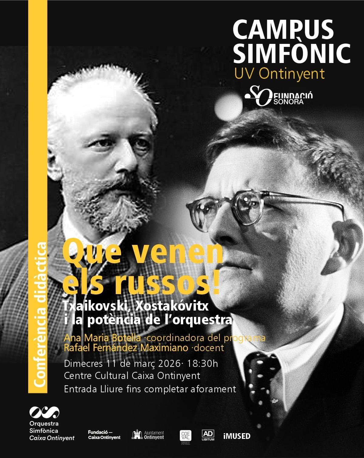 Cartel de la primera sesión del Campus Simfònic /UV Ontinyent.