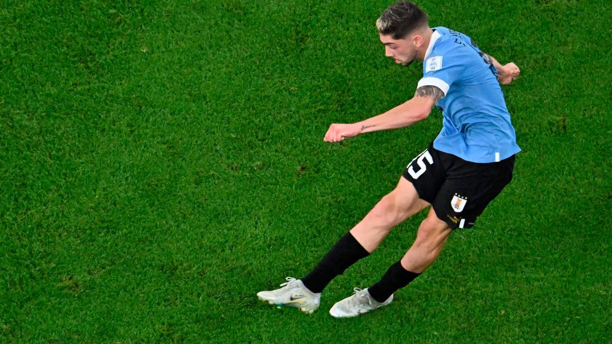 Fede Valverde durante el partido ante Corea del Sur