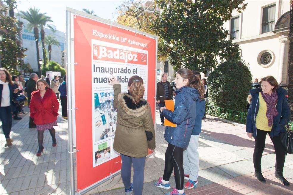 Exposición de portada del X aniversario de La Crónica de Badajoz