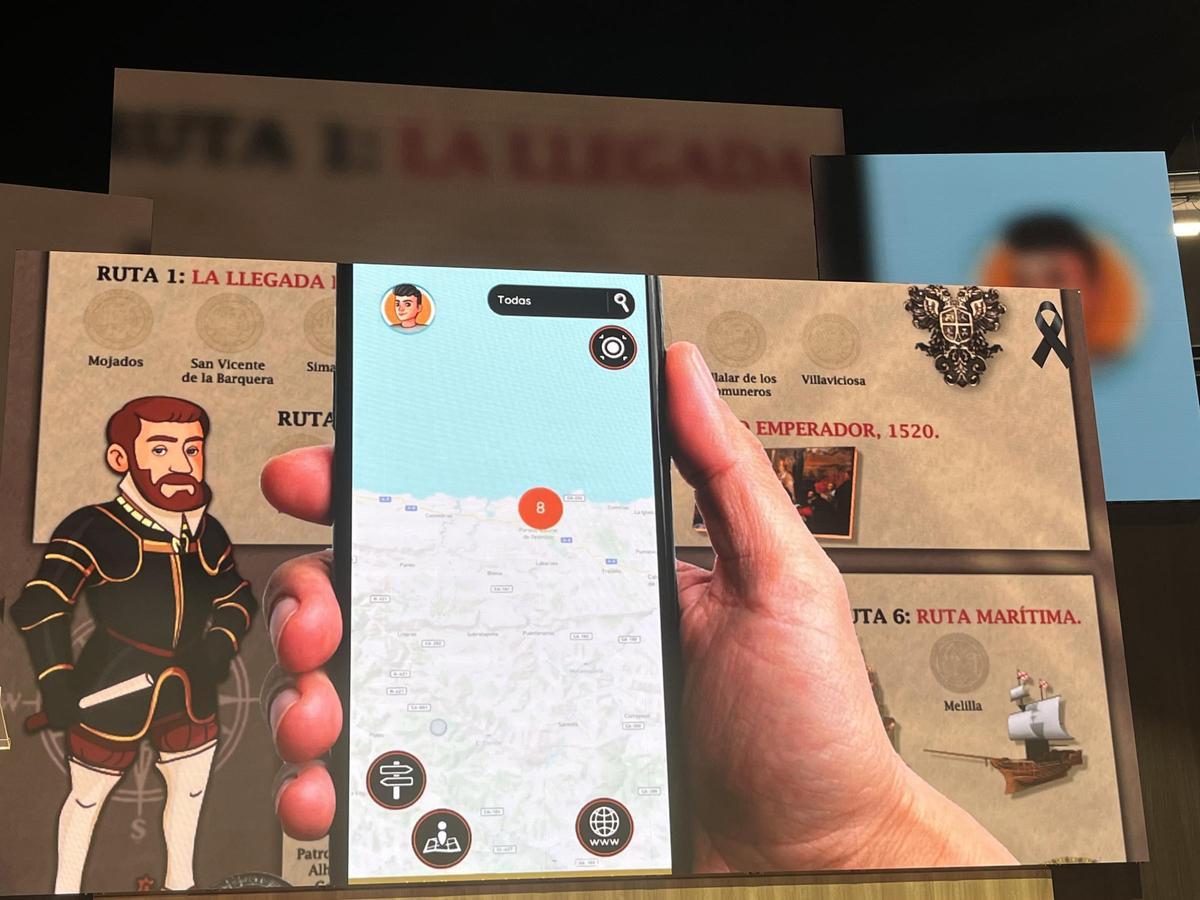 Vista de una pantalla de móvil con la aplicación abierta.