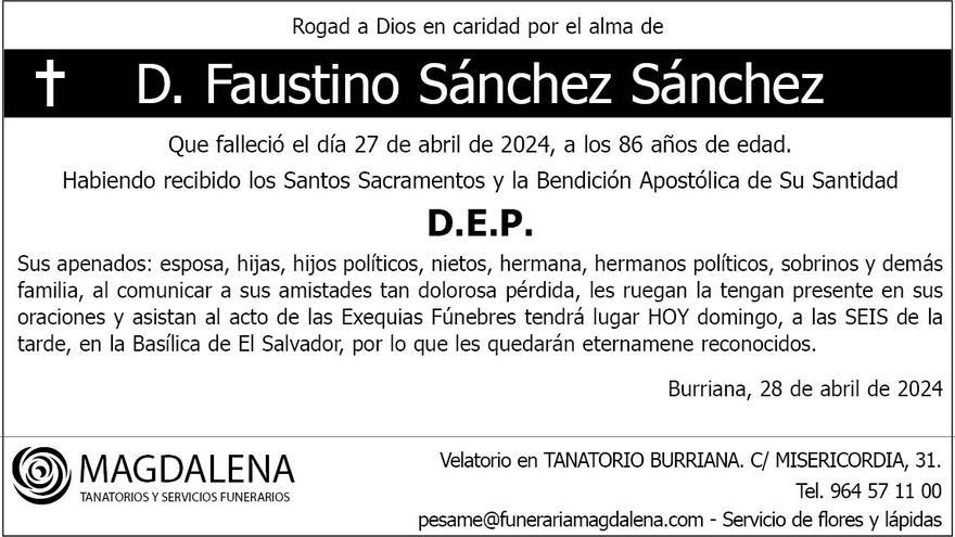 D. Faustino Sánchez Sánchez