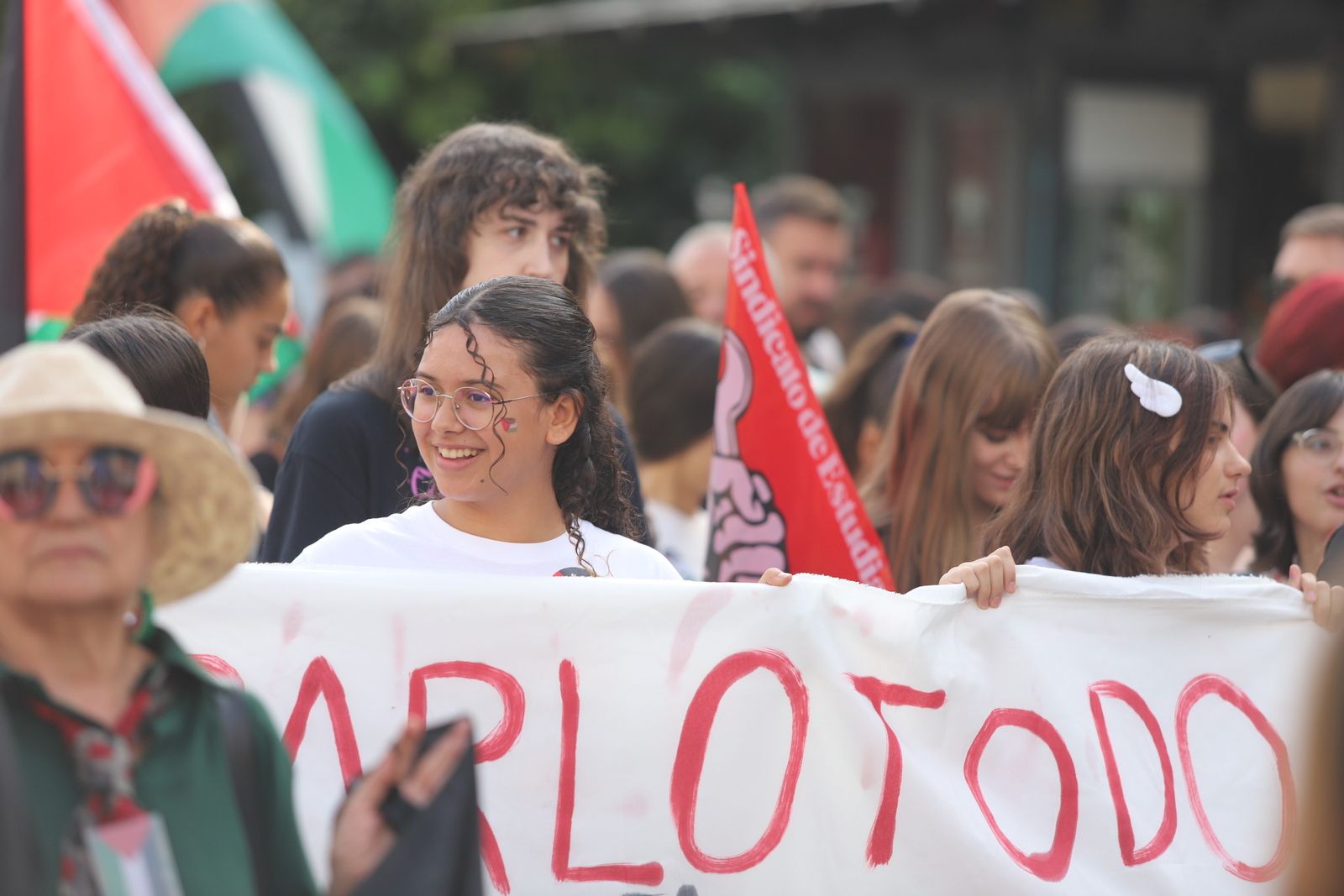 La manifestación estudiantil por Palestina, en imágenes