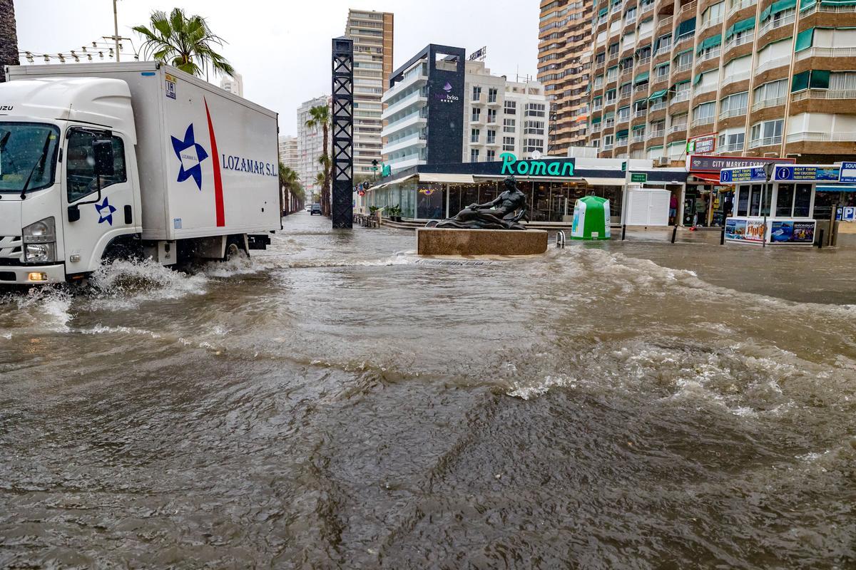 Los efectos de la DANA en Benidorm.