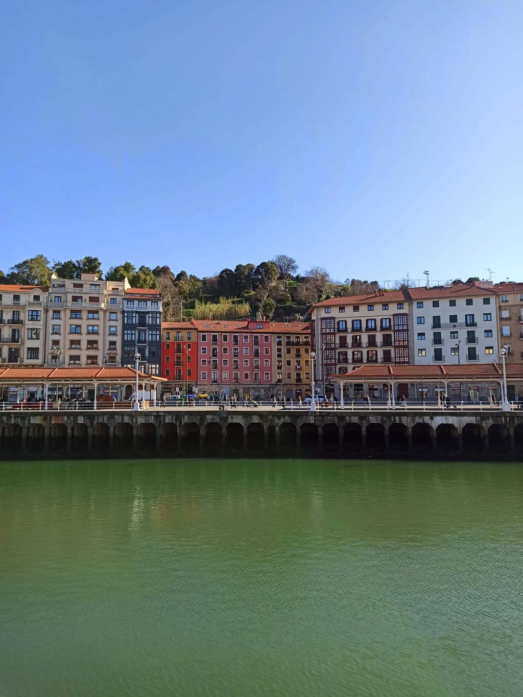 Multitud de colores tiñen las míticas casas de ría de Nervión.