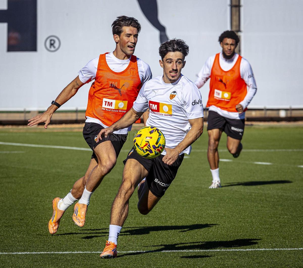 Jesús Vázquez, en una foto de archivo, de entrenamiento del Valencia