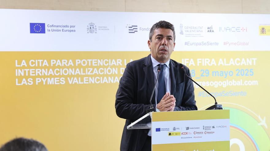 Mazón en la apertura del congreso Go Global: &quot;Optimismo no, pero sí realismo&quot;