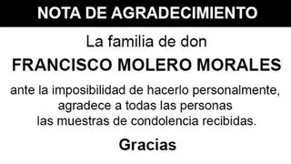 Nota Francisco Molero Morales
