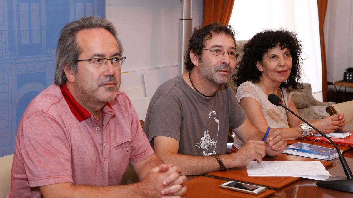 Francisco Guarido, Miguel Ángel Viñas y Laura Rivera, miembros del equipo de Gobierno del Ayuntamiento de Zamora