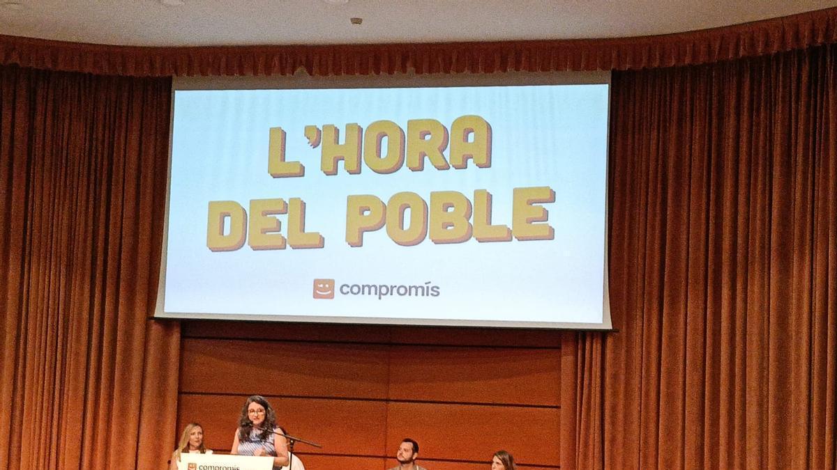 Oltra apela por una candidatura «con mucho Compromís» que incluya al resto de la izquierda y movimientos sociales