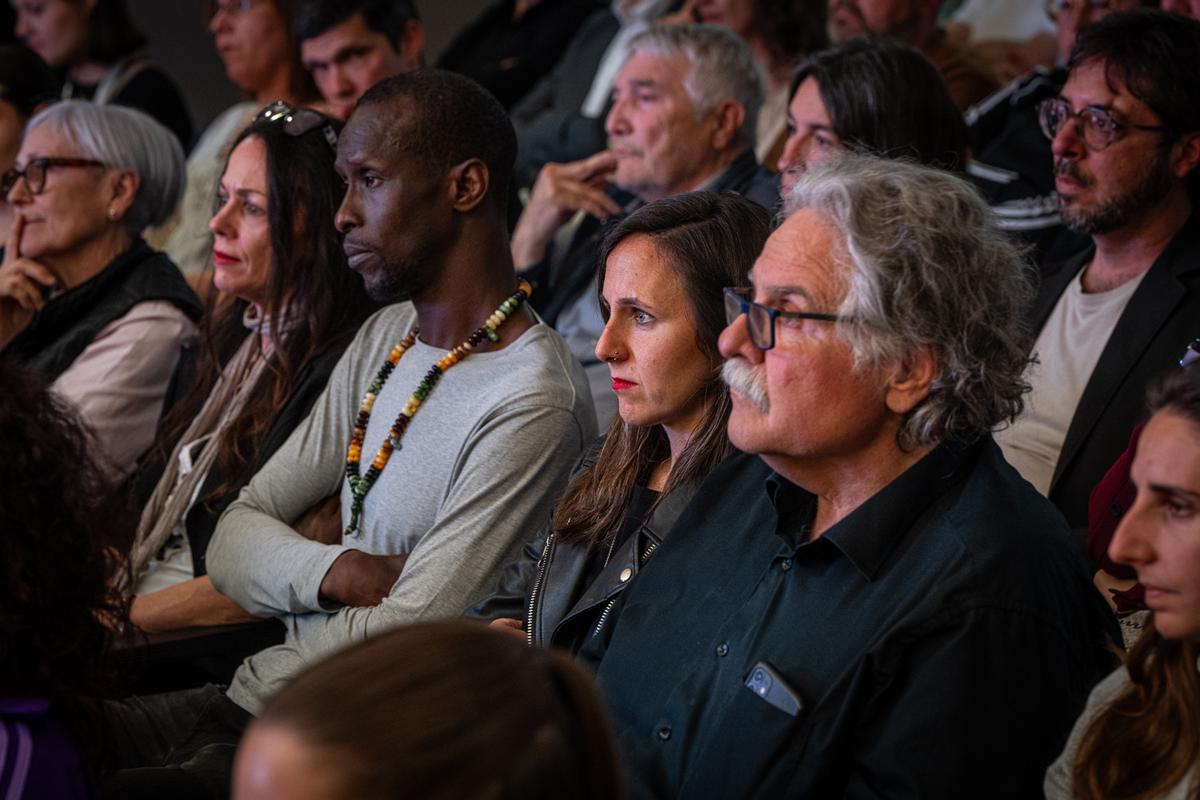 Ione Belarra y Joan Tardà en el acto sobre la unidad de las izquierdas.