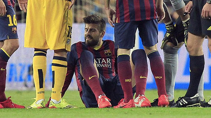 Piqué, un mes de baja por una fractura pélvica