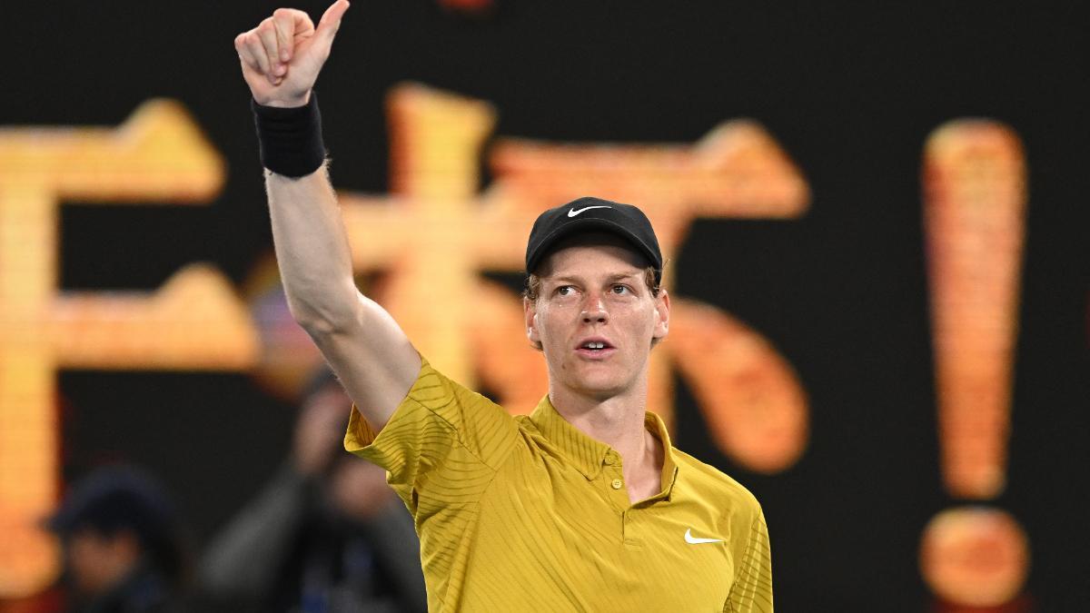 Sinner celebra la victoria