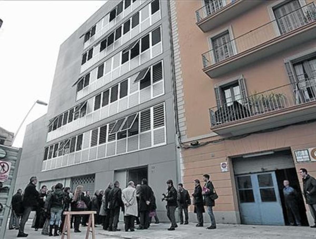 Nuevos bloques. Una de las viviendas de alquiler social, en Barcelona.