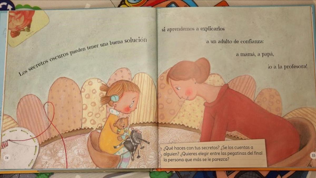 Dbujo incluido en el cuento infantil sobre los abusos sexuales '¿De qué color son tus secretos'?