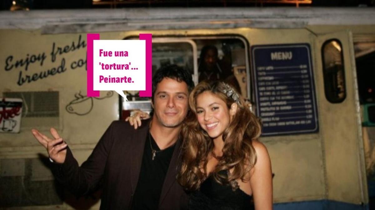 Shakira y Alejandro Sanz en el rodaje del videoclip 'Te lo Agradezco Pero No'