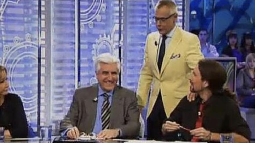 Así fue el gran debut televisivo de Pablo Iglesias: en Telecinco y con un Jordi González que no sabía ni su nombre