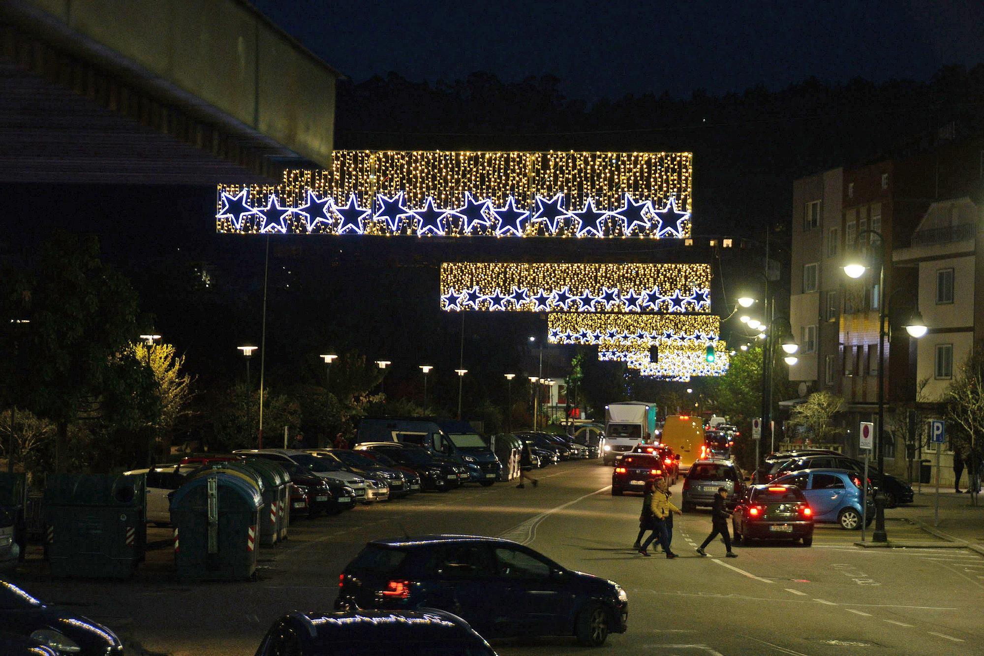 La iluminación navideña en O Morrazo. Las luces en Cangas