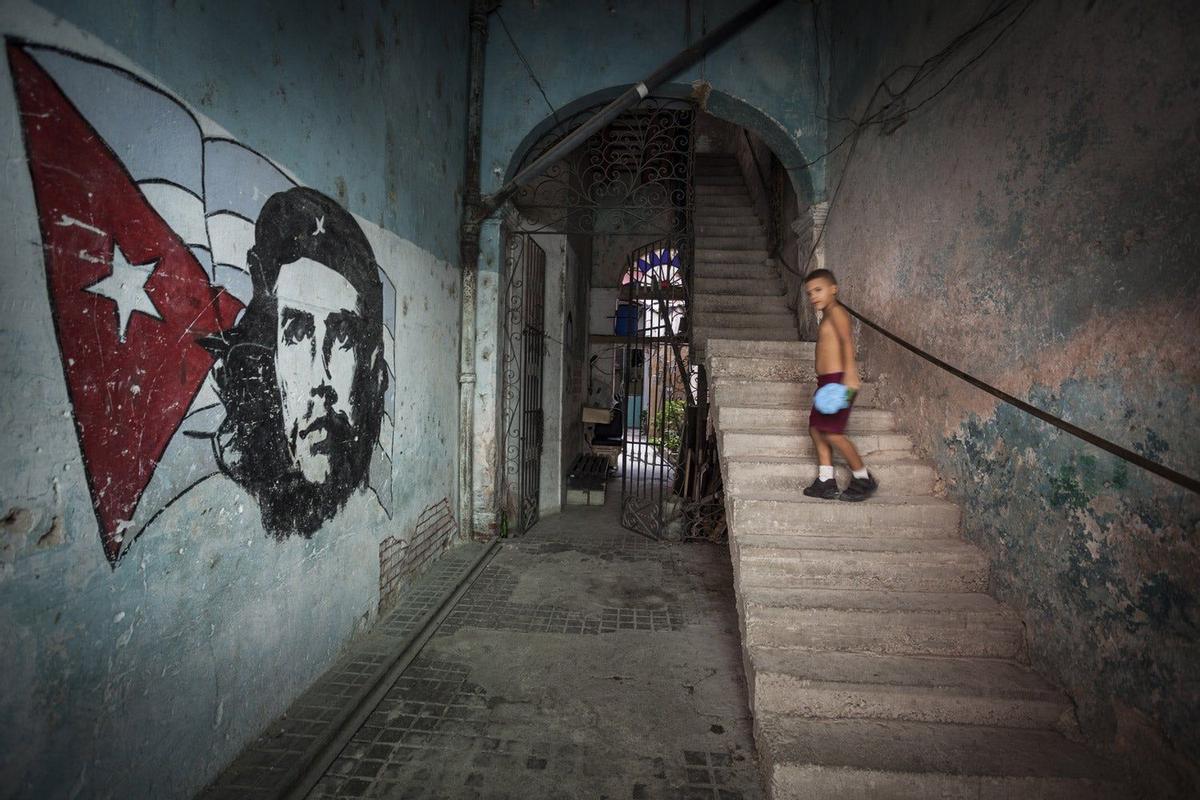 Mural con la imagen del Che Guevara