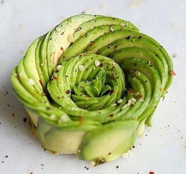 La flor y nata del aguacate laminado