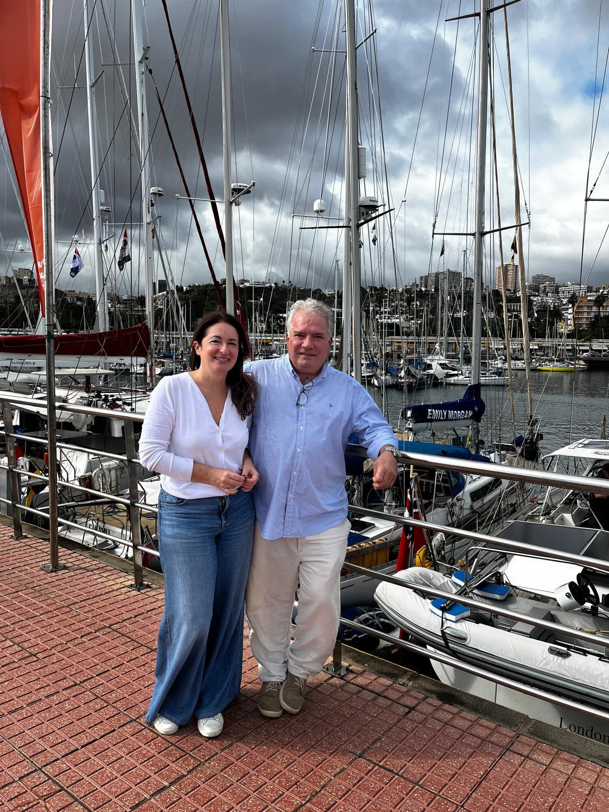 Susana y Alberto, este domingo en el Muelle Deportivo.